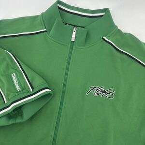 Vintage Y2K Nike Jordan Air Flight Track S/S Jacket Mens 3XL Green Full Zip Rare